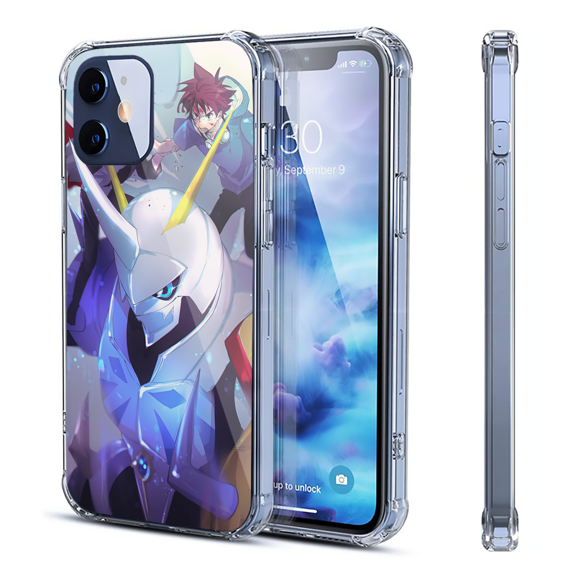 （画像用） Digimon デジタルモンスター/デジモン 【iPhone 12シリーズ対応】透明スマホケース（クリアソフトケース）